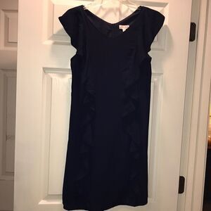 ✨Maison Jules Navy Ruffle Dress